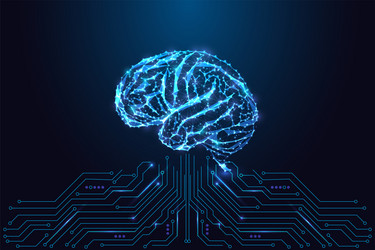 artificial intelligence and neural technology vector image