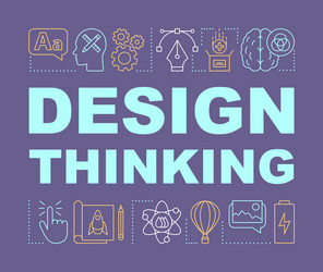 Design thinking word concepts banner vector