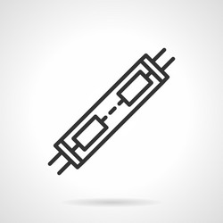 Diode module black line icon vector