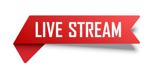 live stream button icon in flat style webinar vector image