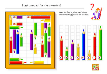 logical puzzle game for smartest need to find vector image