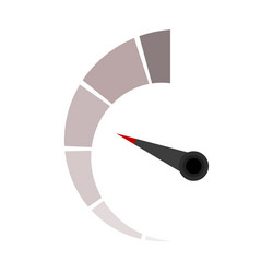 measurement indicator with red arrow vector image