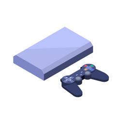 Modern game console isometric icon for web vector