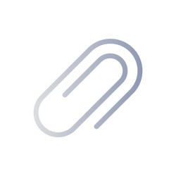 paperclip flat gradient two-color ui icon vector image