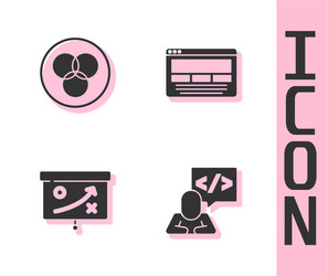 set front end development rgb and cmyk color vector image