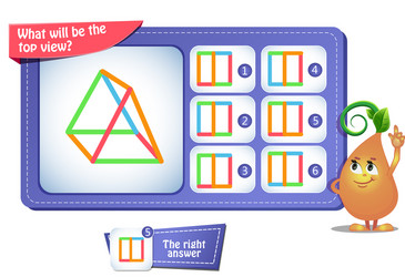Top View Puzzle - Spatial Reasoning vector image