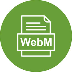 webm file document icon vector