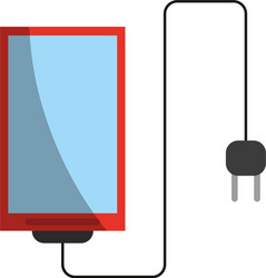 cellphone with cord and plug icon image vector image
