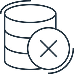 database icon isolated on white background vector image
