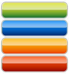 Empty rectangular button banner backgrounds vector