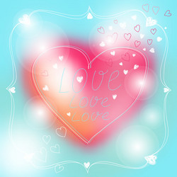 Lovely valentine card with lettering style vector