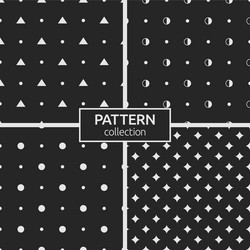 Set of four seamless patterns vector