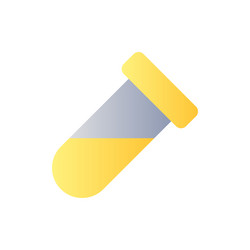 test tube flat gradient two-color ui icon vector image