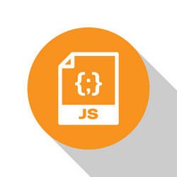 white js file document icon download button vector image