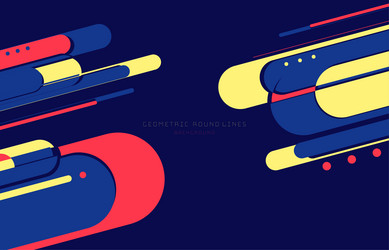abstract rounded lines pattern design vector image
