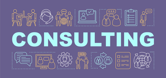 consulting word concepts banner vector