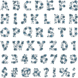 font space alphabet typeface script with minimal vector image