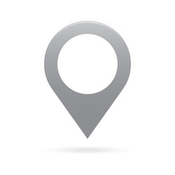 gray silver map pointer icon marker gps location vector image