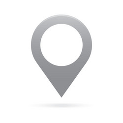 Gray silver map pointer icon marker gps location vector