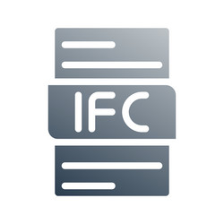 ifc file document gradient fill icon can be used vector image