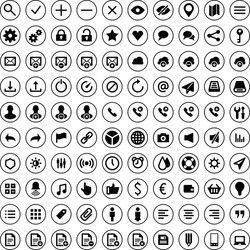 web site icons set design elements vector image