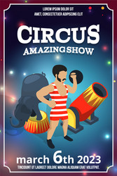 Circus frame Royalty Free Vector Image - VectorStock