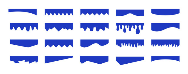 separators shapes for website presentation set vector image