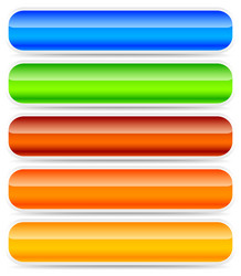 set of oblong button banner backgrounds vector image