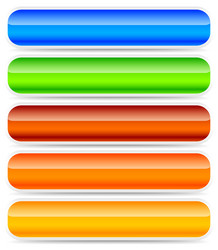 Set of oblong button banner backgrounds vector