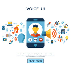voice user interface icon set vector image