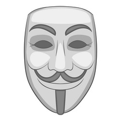 Anonymous Hacker Mask Icon vector image