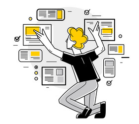 data systematization collecting and analyzing vector image