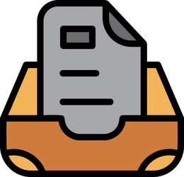 inbox line filled style icon design vector image