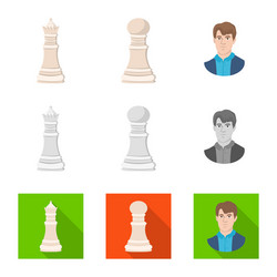 isolated object checkmate and thin symbol vector image