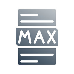 max file type document gradient fill icon can vector image