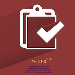 notepad paper documents flat modern web button vector image