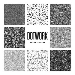 square shaped dotted objects stipple elements vector image