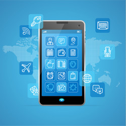 web app ui ux concept mobail phone vector image