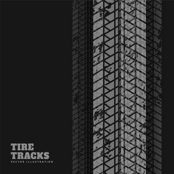 abstract black background with tire print marks vector image