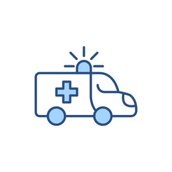 ambulance car related icon vector