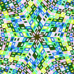 dynamic geometrical round tile pattern mosaic vector image