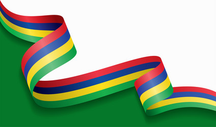 Mauritius Flag Abstract Wave Pattern vector image