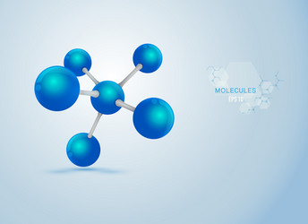 Realistic Molecular Structure vector image