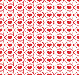 seamless pattern with hearts in loops vector image