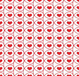 Seamless pattern with hearts in loops vector