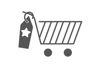 Shopping cart icon vector