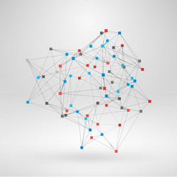 wireframe polygonal element abstract 3d object vector image