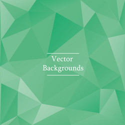 Abstract triangles background in green color vector