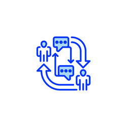 feedback loop line icon universal creative vector image
