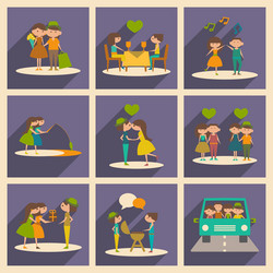 flat with shadow concept and mobile application vector image
